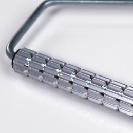 Rouleau débulleur/ébulleur combiné aluminium D15 x 140 mm. Zoom dents.